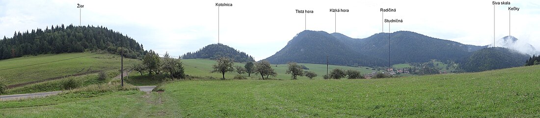 Panorama widokowa z okolic przełęczy nad Studničną