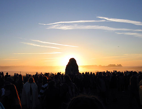 Sun behind the Heel Stone