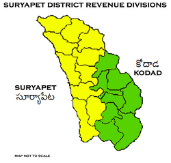 సూర్యాపేట రెవెన్యూ డివిజను (పసుపు రంగు)