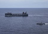 Au large de Dakar, Lors d'un exercice avec l'USS Hershel Woody Williams en septembre 2020.