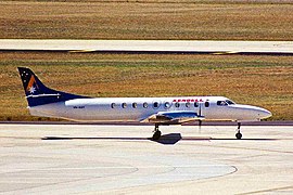 Fairchild Swearingen Metroliner в новой ливрее Ansett