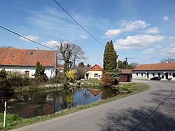 Pond in the centre of Vodslivy