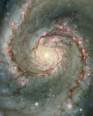 Hubble telescope picture of the Whirlpool Galaxy.