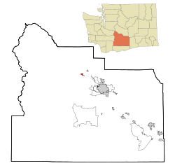 Location of Tieton, Washington