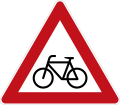 Zeichen 138-10 Radverkehr, Aufstellung rechts