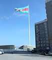 Closer view of the national flag at the square in 2011