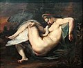 Leda y el cisne (Rubens), copia de un original de Miguel Ángel, desaparecido.