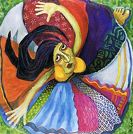 El baile(1999), óleo sobre lienzo.