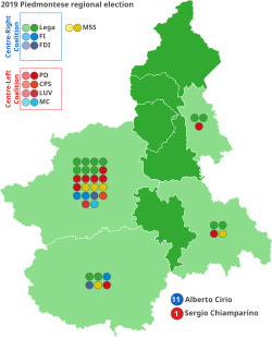 Elecciones regionales del Piamonte de 2019