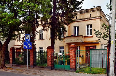 The house seen from the street