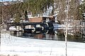 Åmfossen power station along the river in Åmli