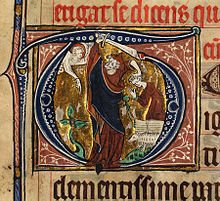 Abraham about to sacrifice Isaac. From a 14th-century English Missal Abraham about to sacrifice Isaac.jpg