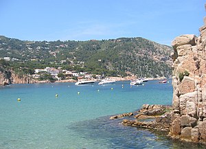 English: Aigua Blava, a small bay on the Costa Brava, Girona, Spain, near Begur, Spain, and Palafrugell