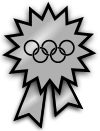 Olympisk silverrosett + deltagarpris!