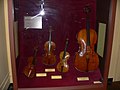 The Axelrod quartet of Stradivarius violins. From left to right: Greffuhle, Axelrod, Ole Bull, Marylebone