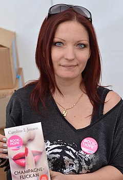 Caroline Grimwalker i Kungsträdgården i Stockholm den 22 maj 2013 i samband med kampanjen Book of Hope för Barncancerfonden.
