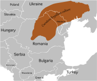 Map showing approximate extent of the Cucuteni-Trypillian culture