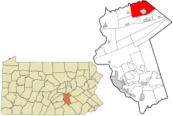 Location in Dauphin County and state of Pennsylvania