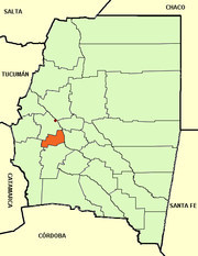 Location of Silípica Department within Santiago del Estero Province