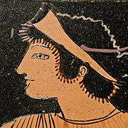 Head of Thetis from an Attic red-figure pelike, c. 510–500 BC, Louvre.