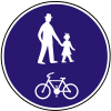 Shared pedestrian and cycle path