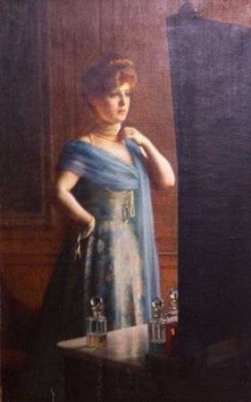 Eugène Lomont, Femme en bleu (1910) coll. particulière Paris