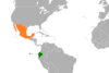 Location map for Ecuador and Mexico.