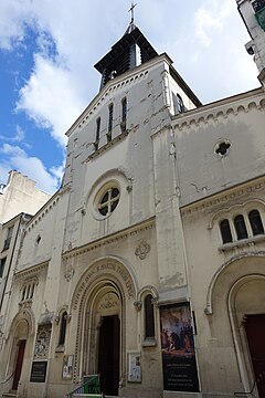 Façade de l'église Saint-Martin-des-Champs rue Albert-Thomas.