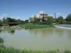 Il fiume Elsa vicino al Mulino di Granaiolo nella parte settentrionale dell'area di Castelfiorentino (vicino al confine con Empoli)