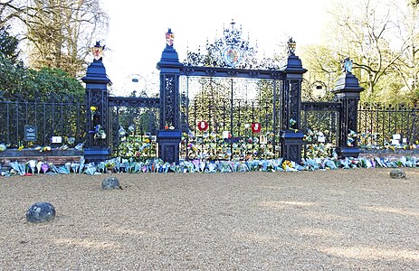 Floral tributes to Prince Philip at Sandringham House