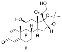 Estrutura química de Fluocinolona acetonida