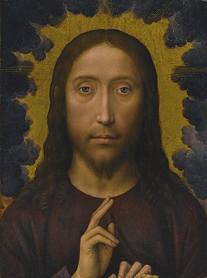 Cristo benedicente (di Hans Memling, XV sec.)