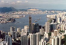 Victoria Harbour in 1988, showing the Bank of China Tower being built HK-architecture-BOCHK-Bank-of-China-Building-under-construction-1988-00.jpg