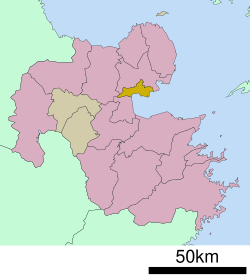 Location of Hiji in Ōita Prefecture