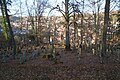 Der jüdische Friedhof, durch die Bäume Blick auf Rexingen