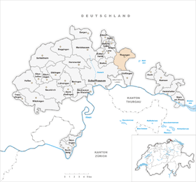 Karta grada Thayngen