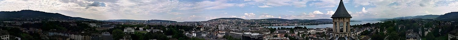 360° Panorama von der Kirche Enge