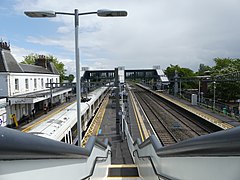 Het station gezien vanaf de oorspronkelijke loopbrug.