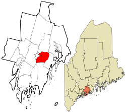 達馬里斯科塔在林肯縣的位置（以紅色標示）