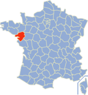 Plasseringa til Loire-Atlantique i Frankrike