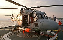 A French Lynx helicopter carrying a Mark 46 torpedo Lynx mk46.jpg