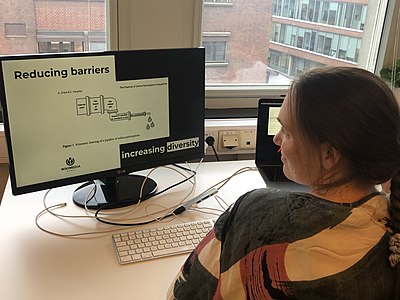 Mali K. Brødreskift from Wikimedia Norge preparing education program for The Arctic University of Tromsø