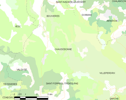 Chaudebonne - Localizazion