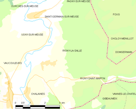 Mapa obce Rigny-la-Salle