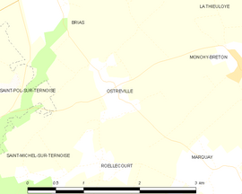 Mapa obce Ostreville