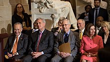 McCarthy with other congressional leaders in January 2020 MedalCeremony 1 011520 (44 of 69) (49396285057).jpg