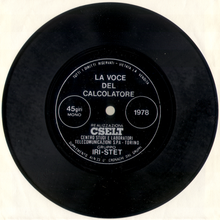 45 rpm record with "Frere Jacques" sung by MUSA in 1978 Musa.png