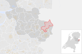 Locatie van de gemeente Dinkelland (gemeentegrenzen CBS 2016)