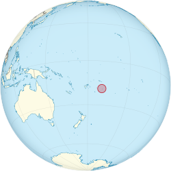 Ligging van Niue