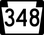 Pennsylvania Route 348 marker